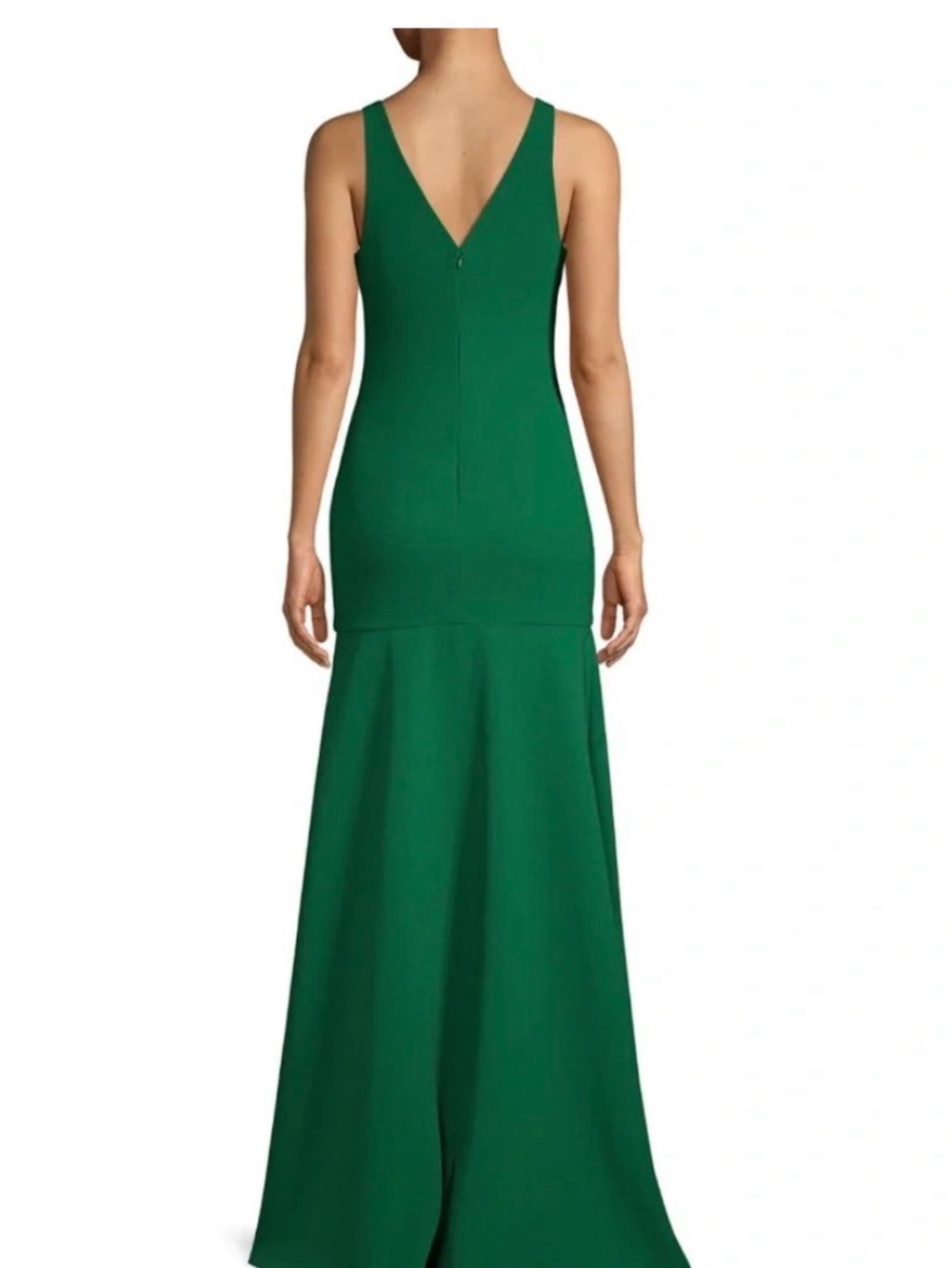 Likely Deep Green V-Back Mermaid Gown